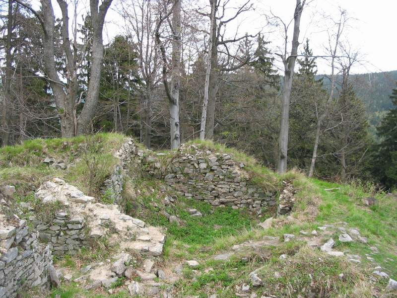 Zamek Karpno Pozostałości murów