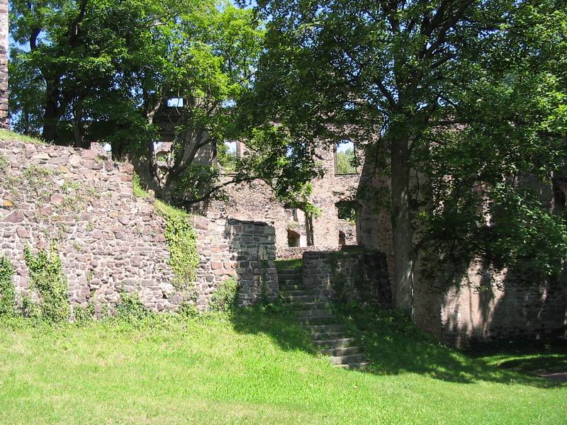 Zamek Świny Między zamkiem a murami