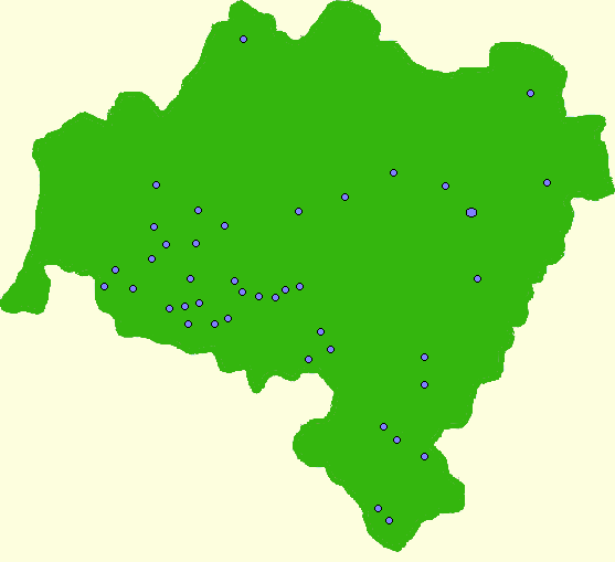 Mapa zamków województwa dolnośląskiego