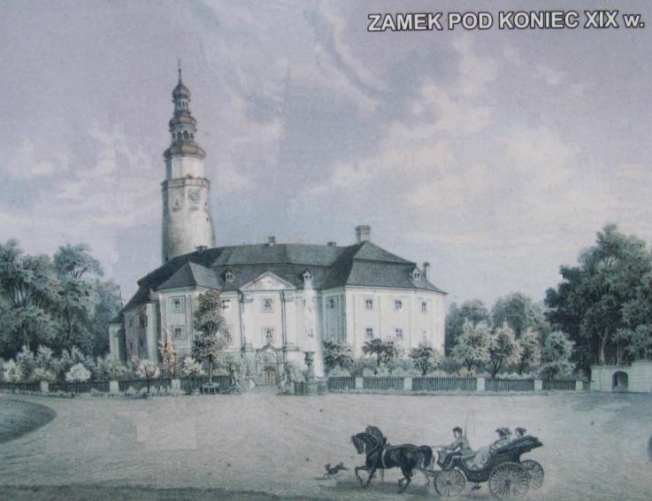 Zamek Owiesno Zamek w XIX wieku