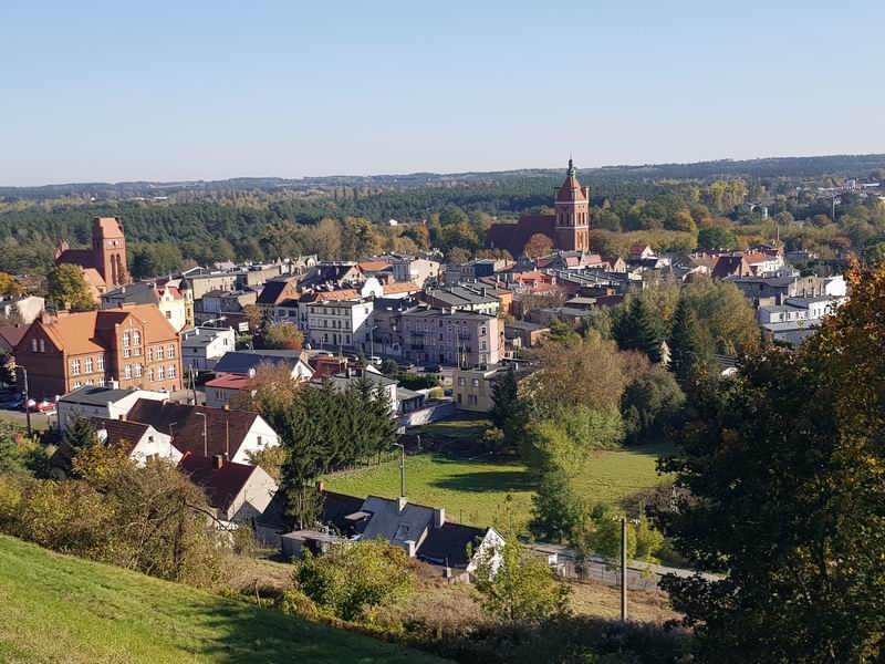 Zamek Golub-Dobrzyń Widok z zamkowego wzgórza