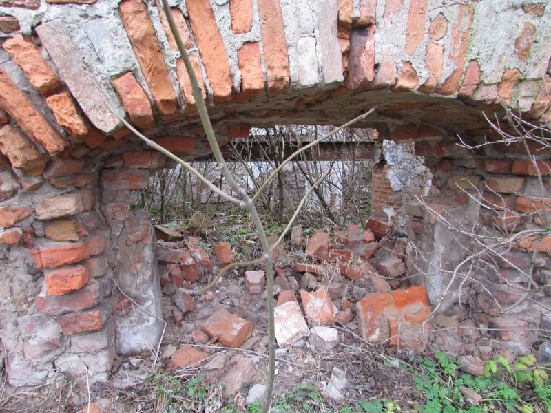 Zamek Łaszczów Pozostałości murów