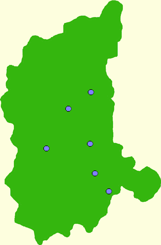 Mapa zamków województwa lubuskiego