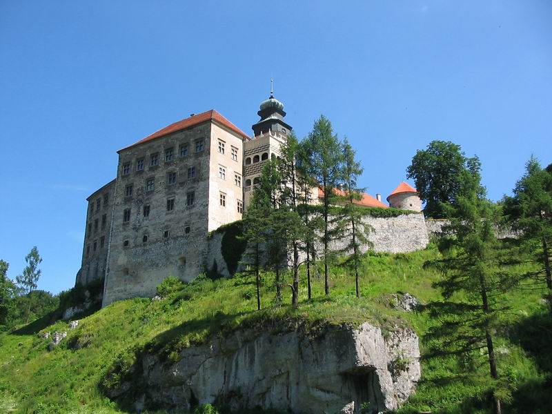 Zamek Pieskowa Skała Widok z dołu