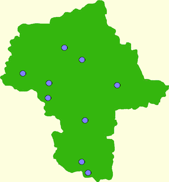 Mapa zamków województwa mazowieckiego