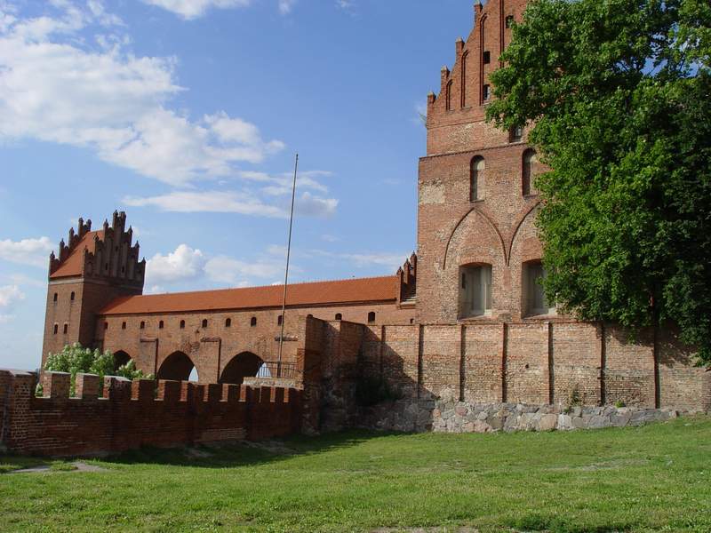 Zamek Kwidzyn Widok zza murów obronnych