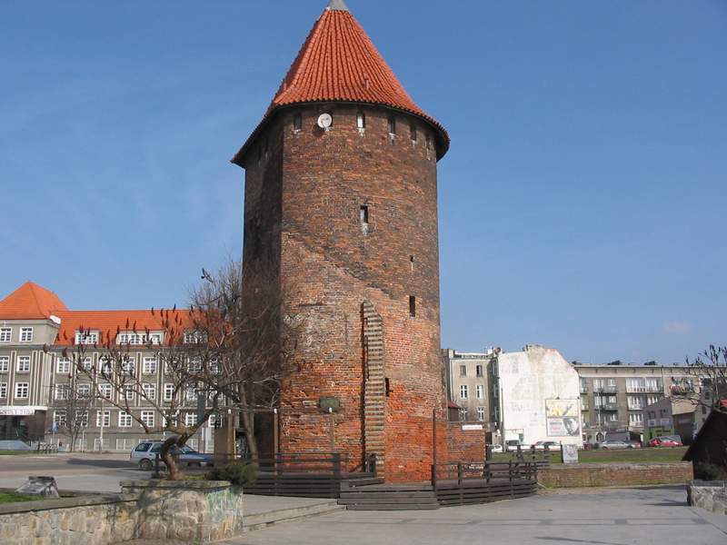 Zamek Gdańsk Baszta Łabędź od wschodu