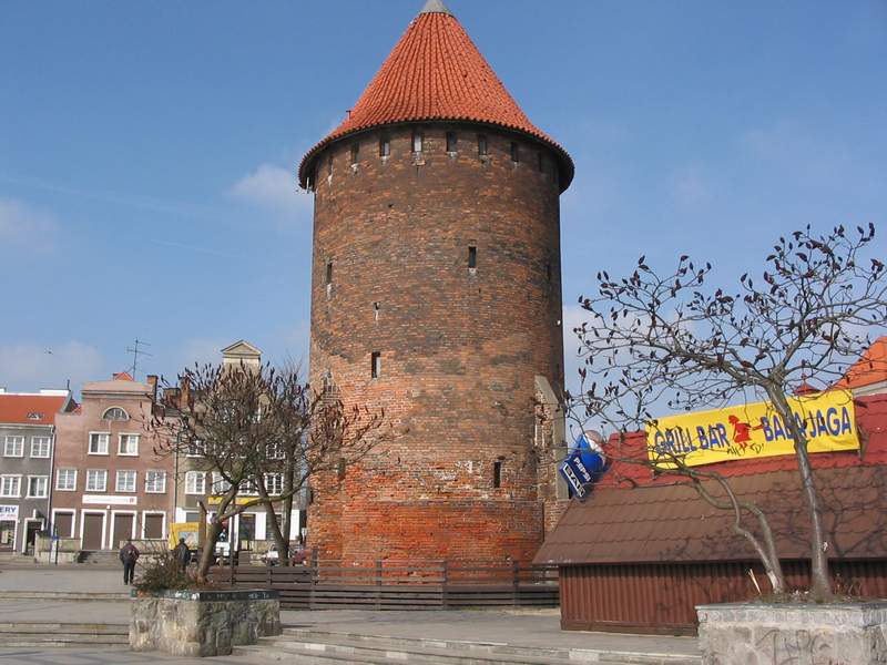 Zamek Gdańsk Baszta Łabędź od południa