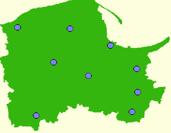 Mapa zamków województwa pomorskiego
