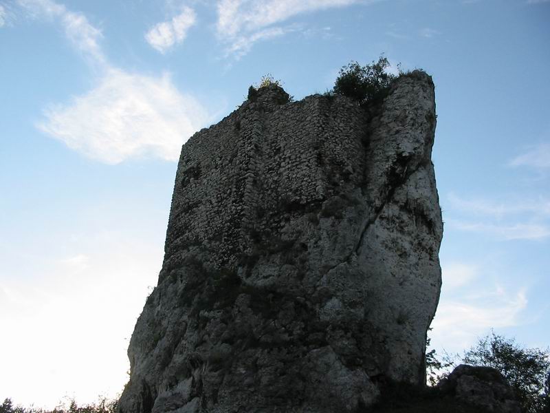 Zamek Przewodziszowice Skała na której wzniesiono strażnicę
