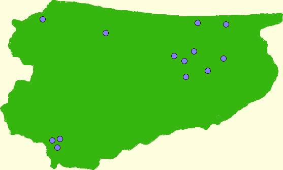 Mapa zamków województwa warmińsko-mazurskiego